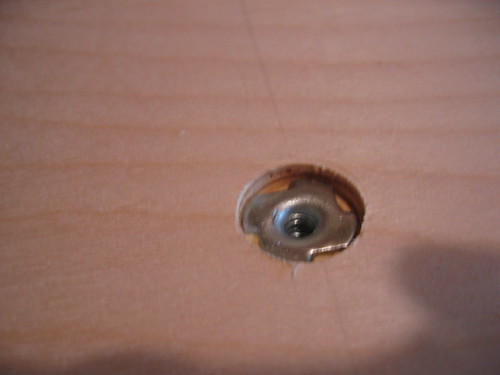 Additional workshop view of install removable rail hardware (photo 2) during a DIY poker table build