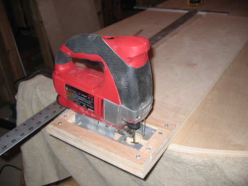Additional workshop view of cut the padded rail boards (photo 2) during a DIY poker table build