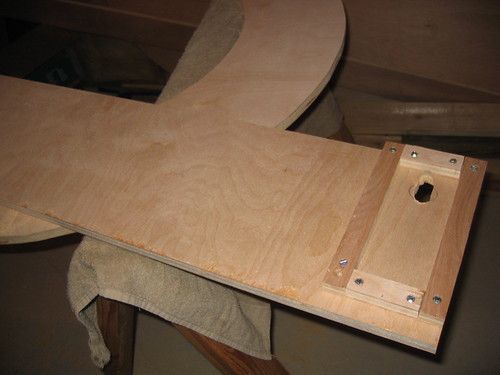Additional workshop view of cut the padded rail boards (photo 4) during a DIY poker table build