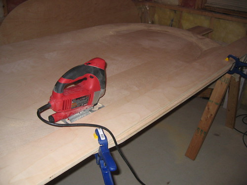 Additional workshop view of cut the baseboard and raceway (photo 4) during a DIY poker table build