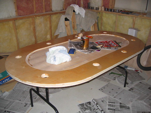 Workshop photo for step 7: Sand and Varnish the Raceway